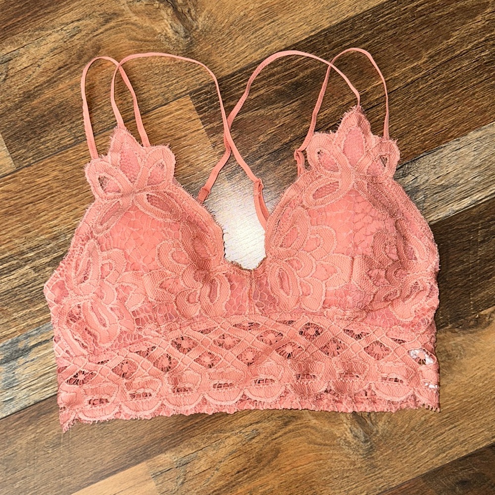 anemone boutique peach bralette with adjustable straps
